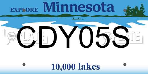 CDY05S Minnesota License Plate