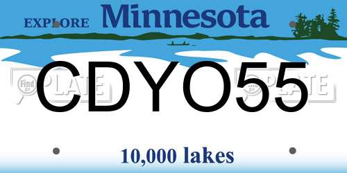 CDYO55 Minnesota License Plate