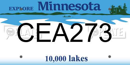 CEA273 Minnesota License Plate