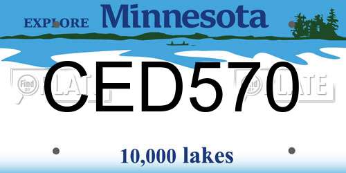CED570 Minnesota License Plate
