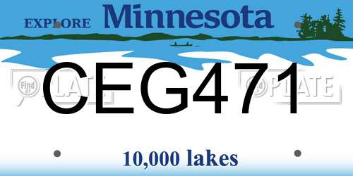 CEG471 Minnesota License Plate