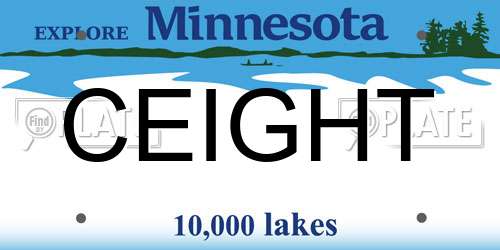 CEIGHT Minnesota License Plate