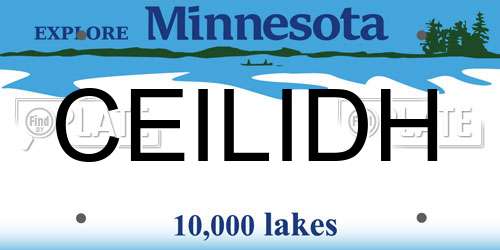 CEILIDH Minnesota License Plate