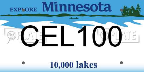 CEL100 Minnesota License Plate
