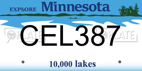 CEL387 Minnesota License Plate