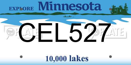 CEL527 Minnesota License Plate
