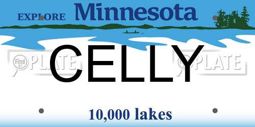 CELLY Minnesota License Plate