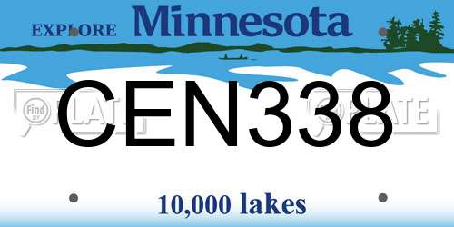 CEN338 Minnesota License Plate