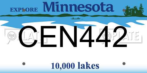 CEN442 Minnesota License Plate