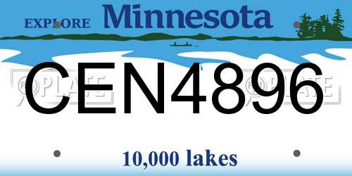 CEN4896 Minnesota License Plate