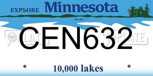 CEN632 Minnesota License Plate