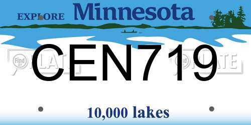 CEN719 Minnesota License Plate