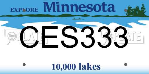 CES333 Minnesota License Plate