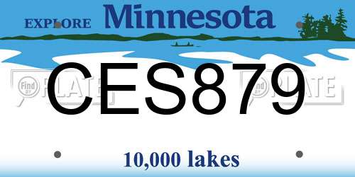 CES879 Minnesota License Plate
