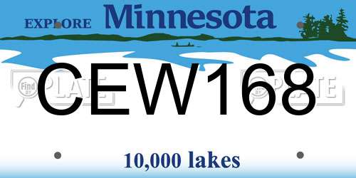 CEW168 Minnesota License Plate