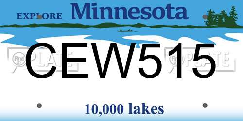 CEW515 Minnesota License Plate