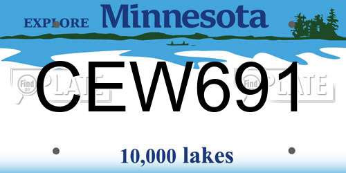 CEW691 Minnesota License Plate
