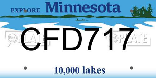 CFD717 Minnesota License Plate