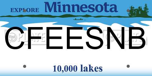 CFEESNB Minnesota License Plate