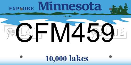 CFM459 Minnesota License Plate