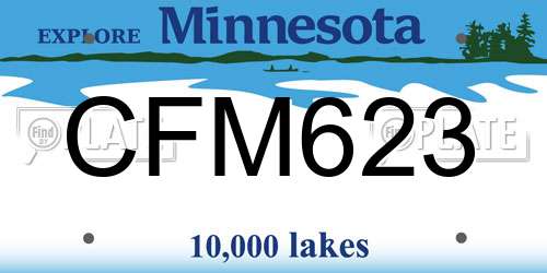 CFM623 Minnesota License Plate