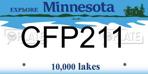CFP211 Minnesota License Plate