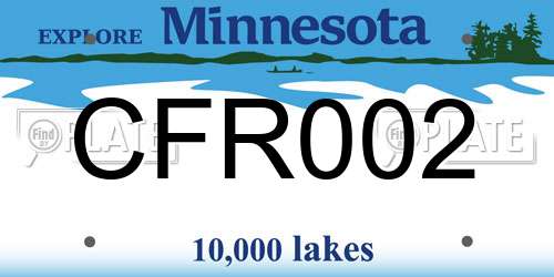 CFR002 Minnesota License Plate