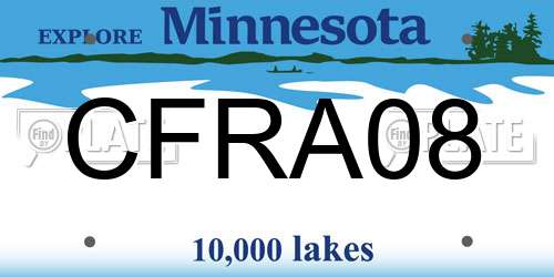 CFRA08 Minnesota License Plate