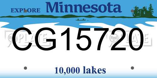 CG15720 Minnesota License Plate