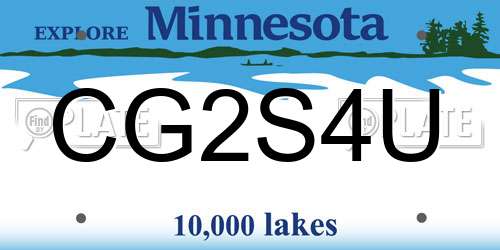CG2S4U Minnesota License Plate