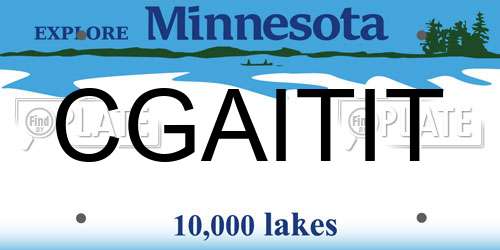 CGAITIT Minnesota License Plate