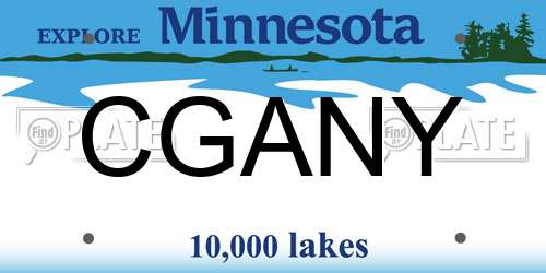 CGANY Minnesota License Plate