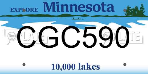 CGC590 Minnesota License Plate