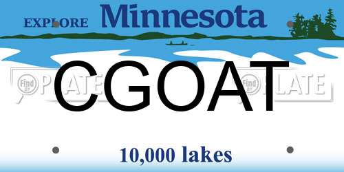 CGOAT Minnesota License Plate