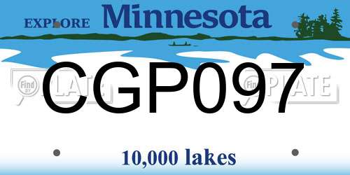 CGP097 Minnesota License Plate