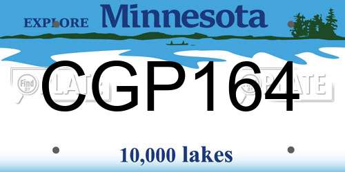 CGP164 Minnesota License Plate