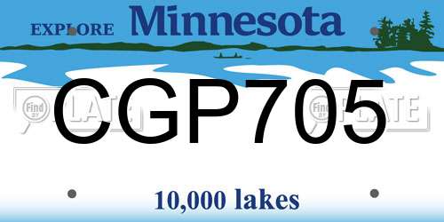 CGP705 Minnesota License Plate