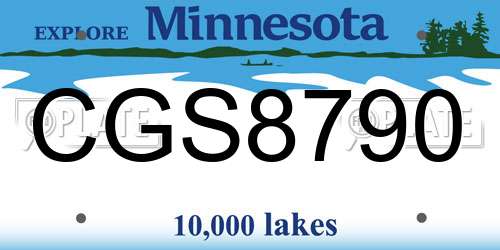 CGS8790 Minnesota License Plate