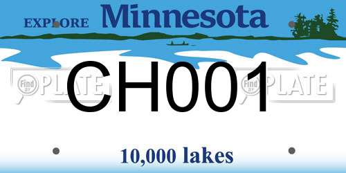 CH001 Minnesota License Plate
