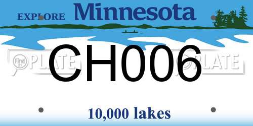 CH006 Minnesota License Plate