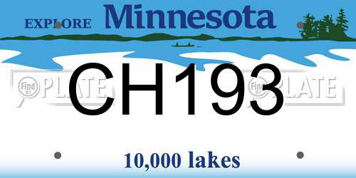 CH193 Minnesota License Plate