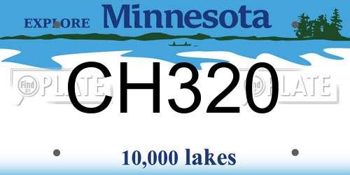 CH320 Minnesota License Plate