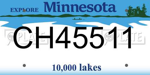 CH45511 Minnesota License Plate