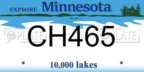 CH465 Minnesota License Plate