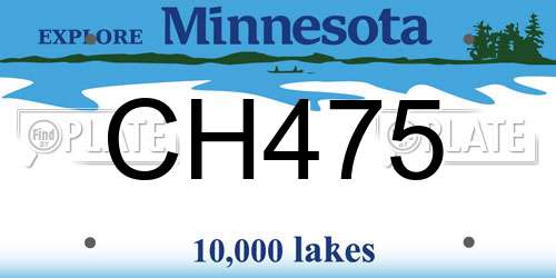 CH475 Minnesota License Plate