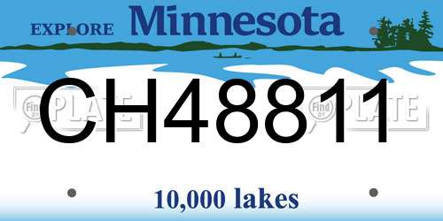 CH48811 Minnesota License Plate