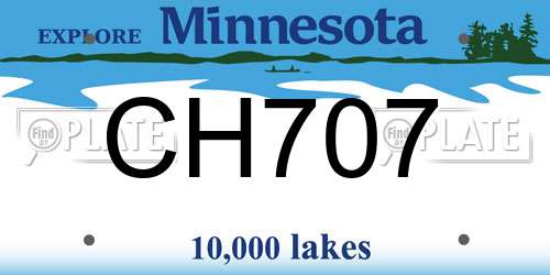 CH707 Minnesota License Plate
