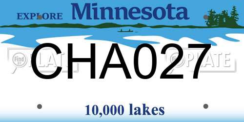 CHA027 Minnesota License Plate
