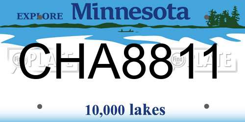 CHA8811 Minnesota License Plate
