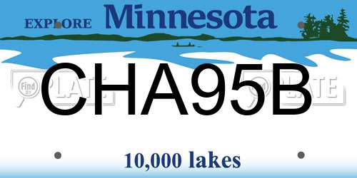 CHA95B Minnesota License Plate